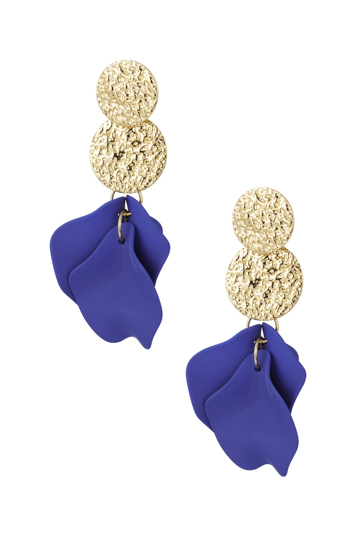 Mariposa Statement Oorbellen – Zwart, Fuchsia, Groen of Blauw met Goud