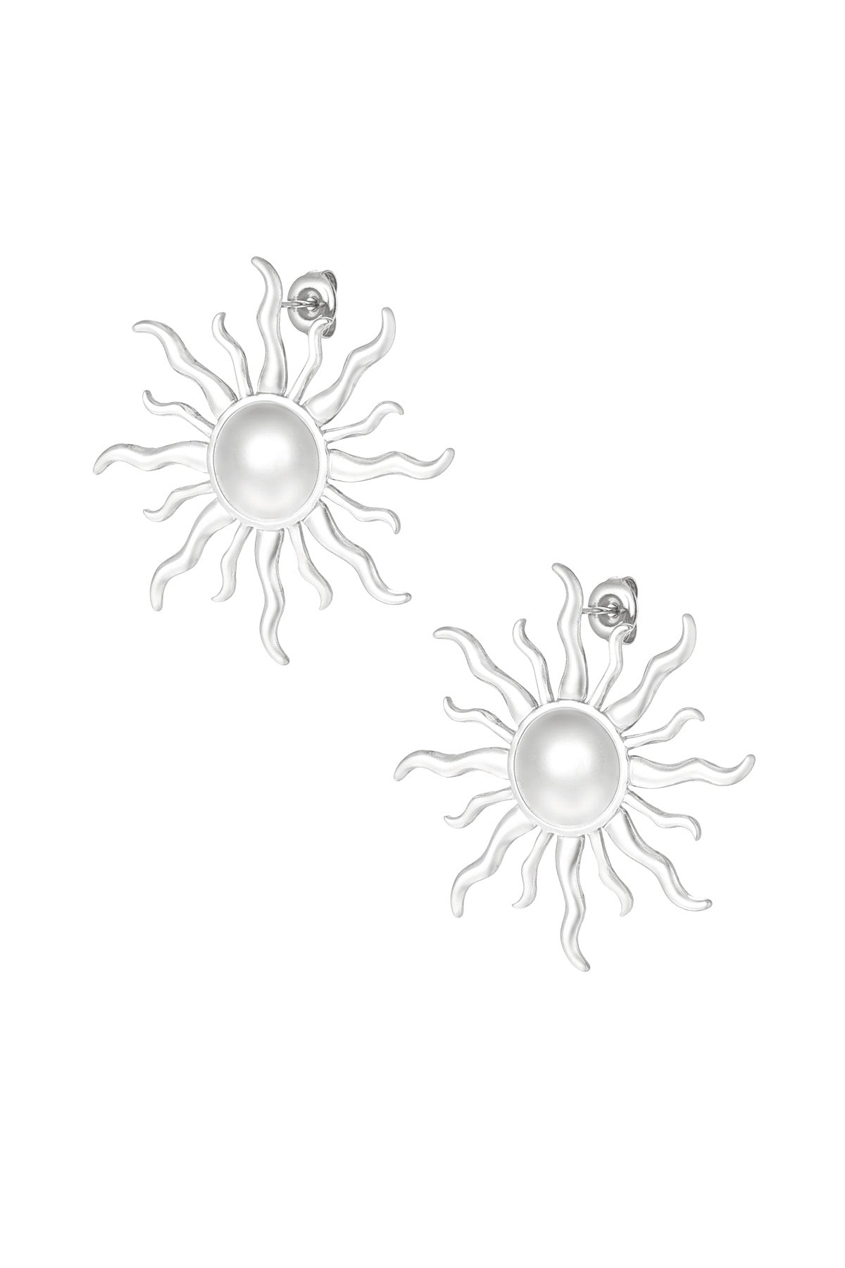 Sol – Romantische zon-oorbellen in goud of zilver | Paso a Paso