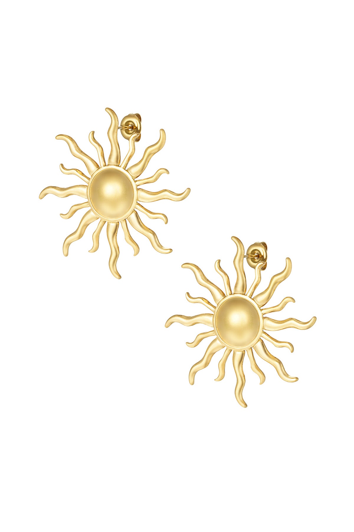 Sol – Romantische zon-oorbellen in goud of zilver | Paso a Paso