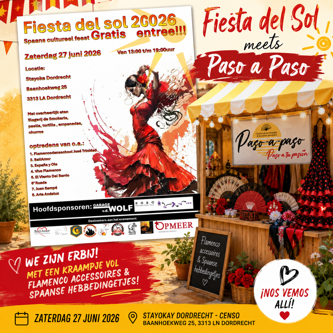 Paso a Paso aanwezig op Fiesta del Sol 2026 in Dordrecht