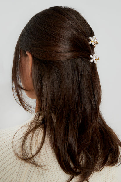 Bloemetjes hairclip La Perla - Set van 2