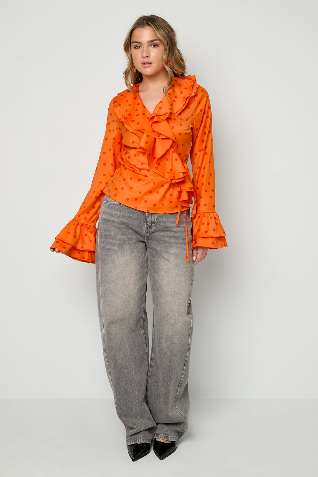 Flamenco Bloes Los Puntos | Zwart, Bordeaux, Oranje