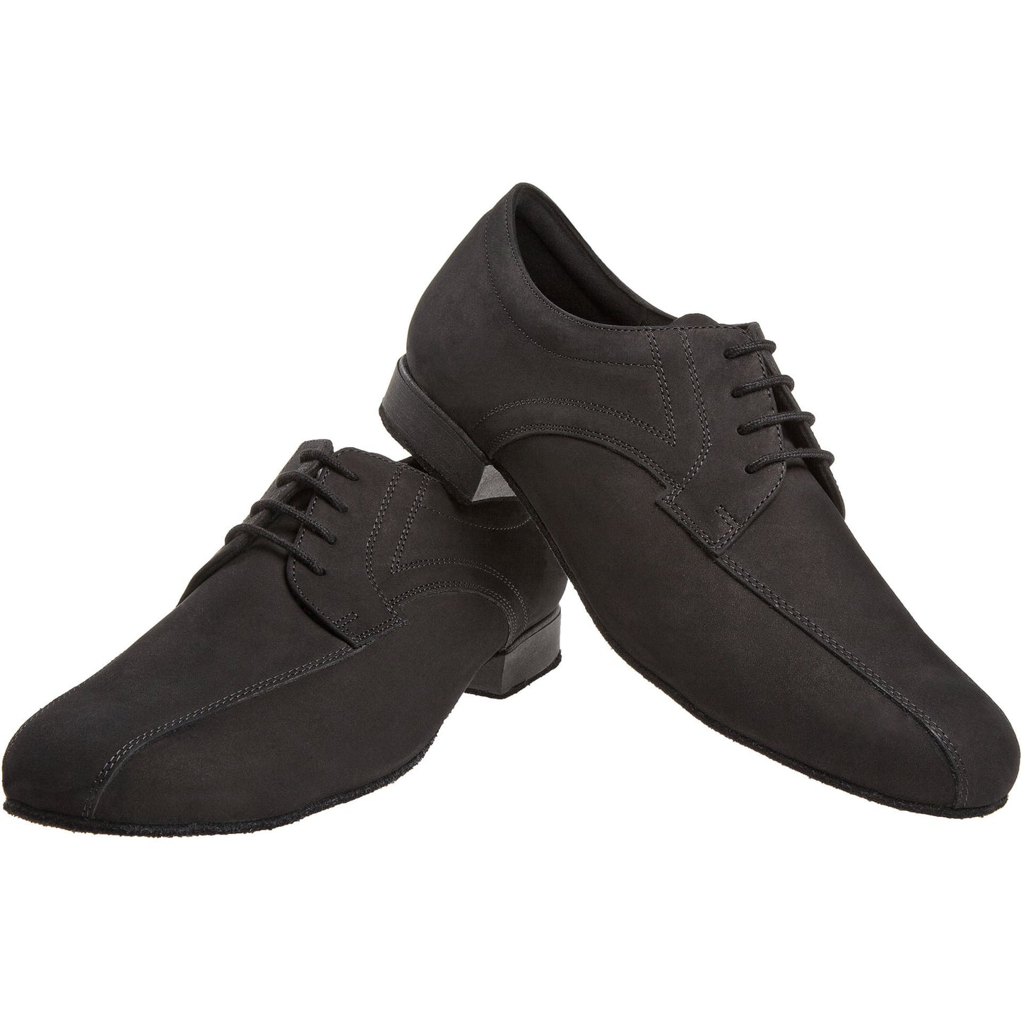Dansschoen Diamant Mod. 094 Zwart-nubuck, Zwart-leer