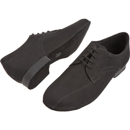 Dansschoen Diamant Mod. 094 Zwart-nubuck, Zwart-leer
