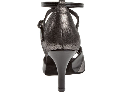 Diamant Salsa dansschoen Mod. 141 Zwart/python (5cm)