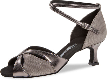 Diamant Salsa dansschoen Mod. 141 Zwart/python (5cm)