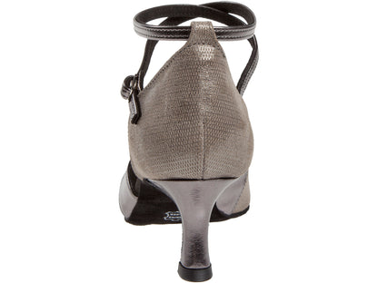 Diamant Salsa dansschoen Mod. 141 Zwart/python (5cm)