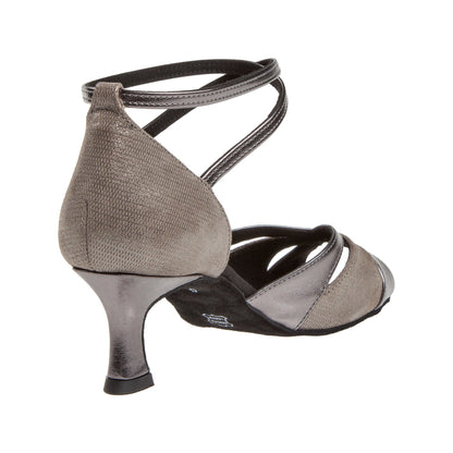 Diamant Salsa dansschoen Mod. 141 Zwart/platina nappa