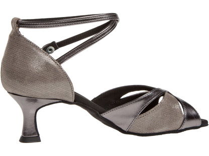 Diamant Salsa dansschoen Mod. 141 Zwart/python (5cm)