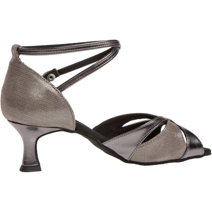 Diamant Salsa dansschoen Mod. 141 Zwart/platina nappa