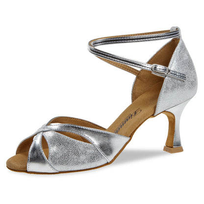 Diamant Salsa dansschoen Mod. 141 Zwart/platina nappa