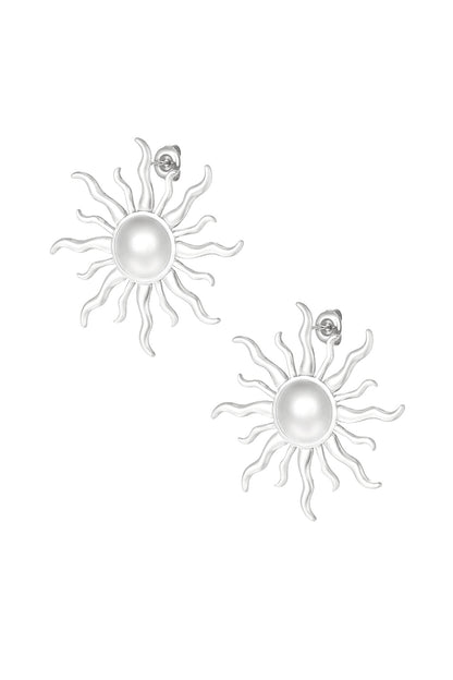 Sol – Romantische zon-oorbellen in goud of zilver | Paso a Paso