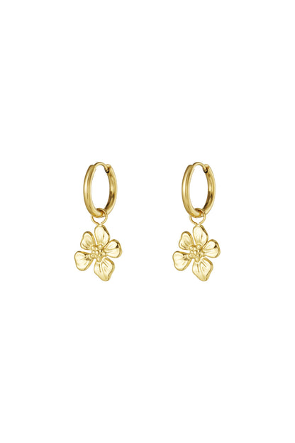 Oorbellen Tropical gold & silver