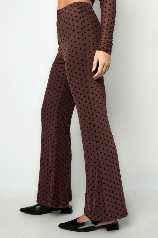 Flamenco Broek Los Puntos | Zwart & Bruin Polka Dots