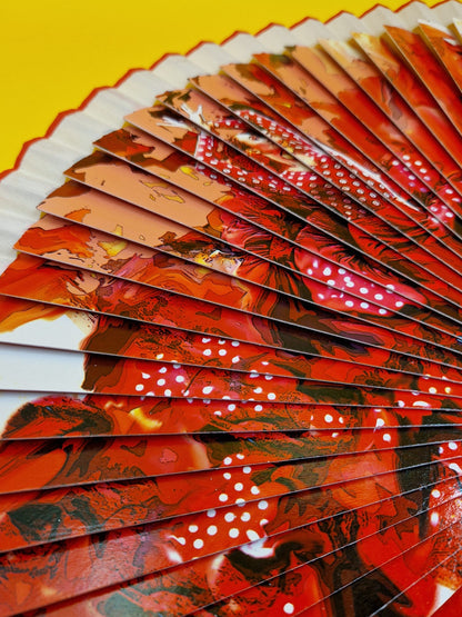 Spaanse Waaier Flamenco "Explosiva" (handgemaakt)