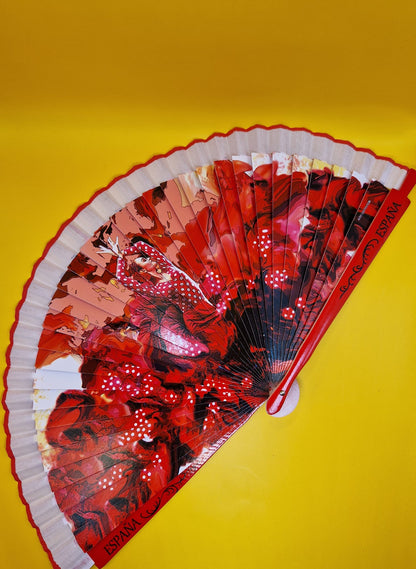 Spaanse Waaier Flamenco "Explosiva" (handgemaakt)
