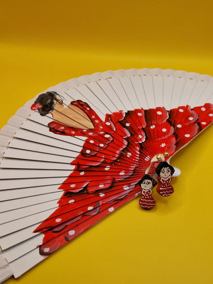 Spaanse Flamenco Waaier "Olé" (handgeschilderd)