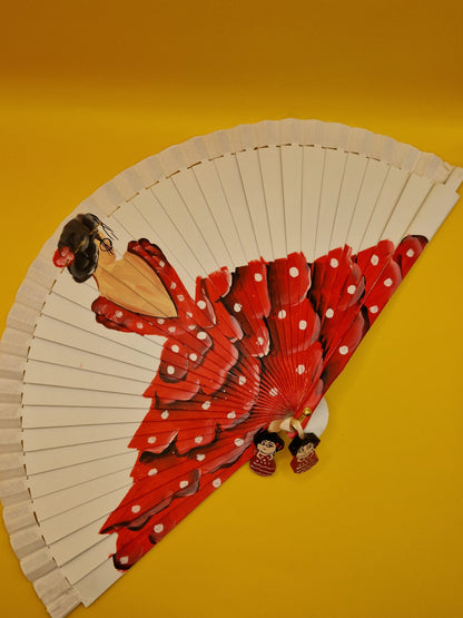 Spaanse Flamenco Waaier "Olé" (handgeschilderd)