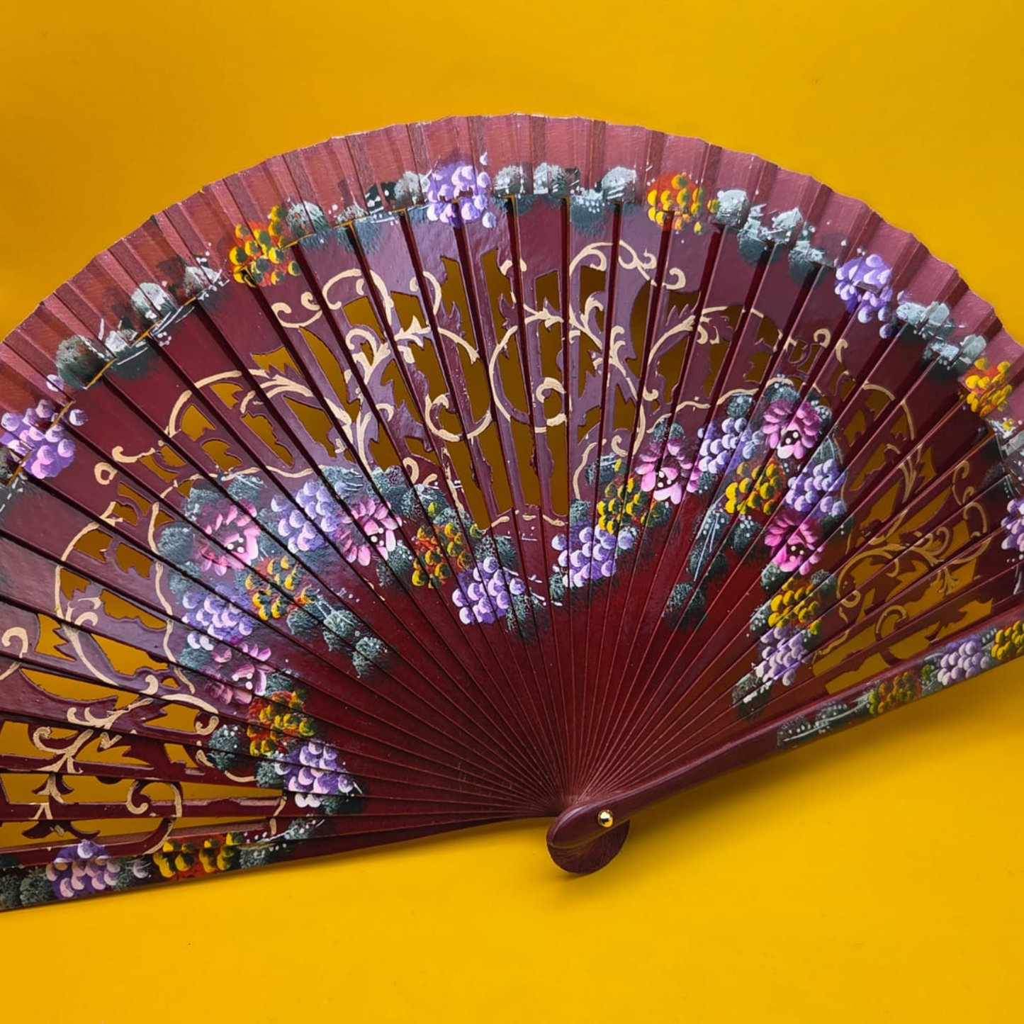 Spaanse Waaier Arte Flamenco div. kleuren (handgeschilderd)