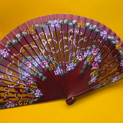 Spaanse Waaier Arte Flamenco div. kleuren (handgeschilderd)