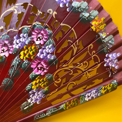 Spaanse Waaier Arte Flamenco div. kleuren (handgeschilderd)