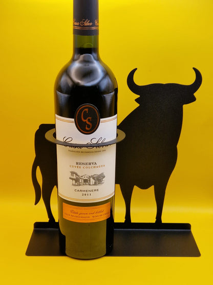 Spaanse wijnfles houder "El Toro"