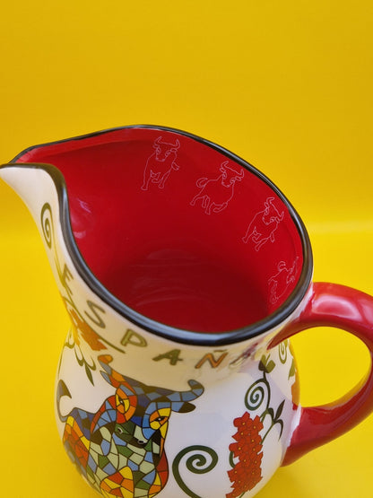 Spaanse Wijn Karaf "Sangria" in Gaudí Mozaïek stijl